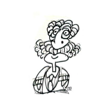 Nezih Danyal Tipler Kişiye Özel Sertifikalı Sınırlı Fine Art Karikatür Baskı NTP00373