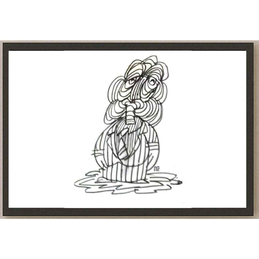 Nezih Danyal Tipler Kişiye Özel Sertifikalı Sınırlı Fine Art Karikatür Baskı NTP00380