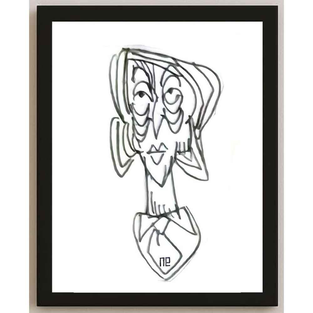 Nezih Danyal Tipler Kişiye Özel Sertifikalı Sınırlı Fine Art Karikatür Baskı NTP00384