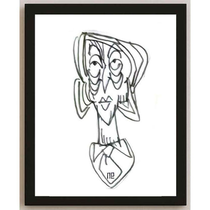 Nezih Danyal Tipler Kişiye Özel Sertifikalı Sınırlı Fine Art Karikatür Baskı NTP00384