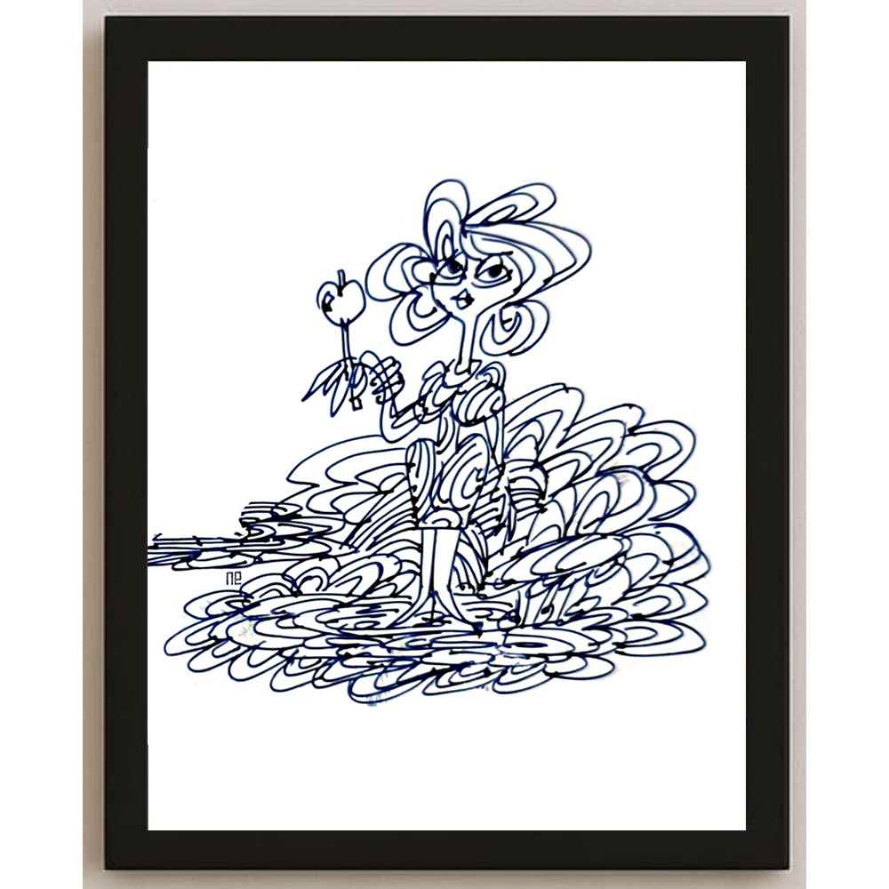 Nezih Danyal Tipler Kişiye Özel Sertifikalı Sınırlı Fine Art Karikatür Baskı NTP00387