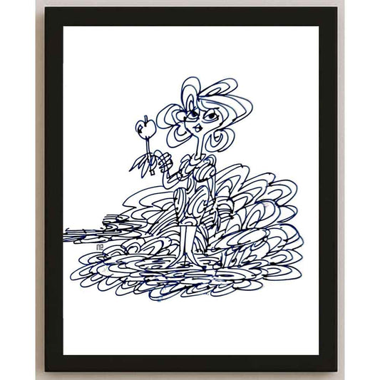 Nezih Danyal Tipler Kişiye Özel Sertifikalı Sınırlı Fine Art Karikatür Baskı NTP00387