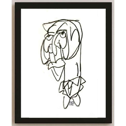 Nezih Danyal Tipler Kişiye Özel Sertifikalı Sınırlı Fine Art Karikatür Baskı NTP00389