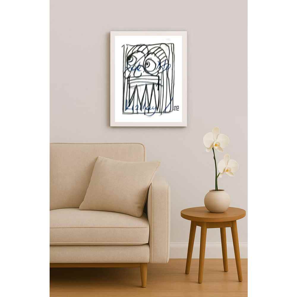 Nezih Danyal Tipler Kişiye Özel Sertifikalı Sınırlı Fine Art Karikatür Baskı NTP00392