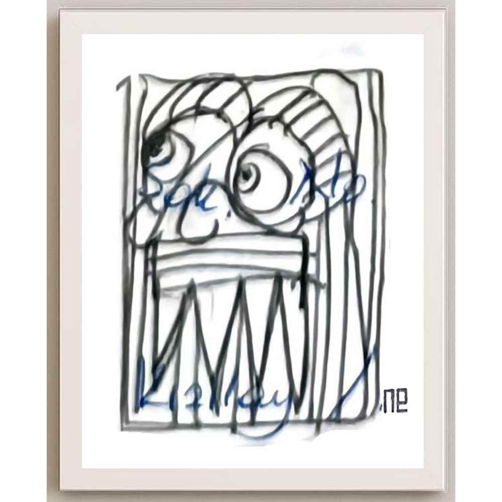 Nezih Danyal Tipler Kişiye Özel Sertifikalı Sınırlı Fine Art Karikatür Baskı NTP00392