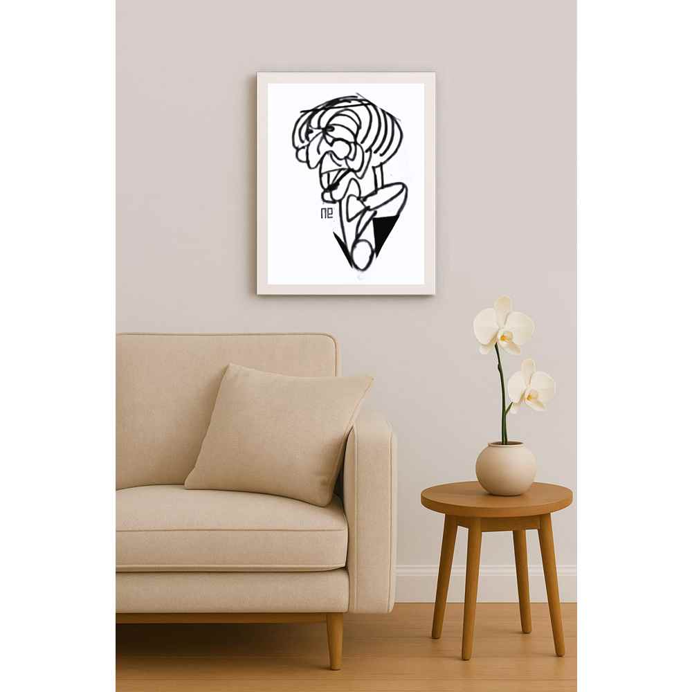 Nezih Danyal Tipler Kişiye Özel Sertifikalı Sınırlı Fine Art Karikatür Baskı NTP00394
