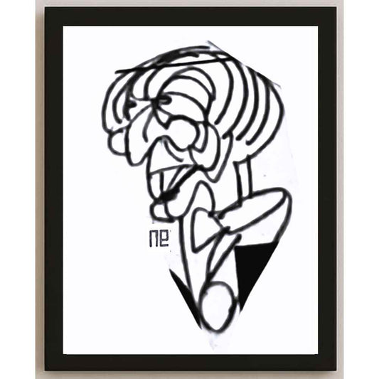 Nezih Danyal Tipler Kişiye Özel Sertifikalı Sınırlı Fine Art Karikatür Baskı NTP00394