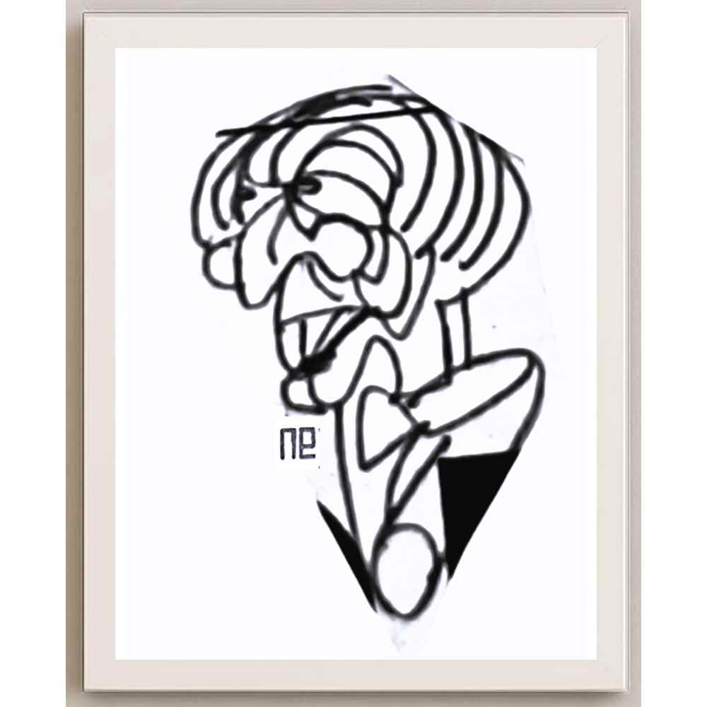 Nezih Danyal Tipler Kişiye Özel Sertifikalı Sınırlı Fine Art Karikatür Baskı NTP00394