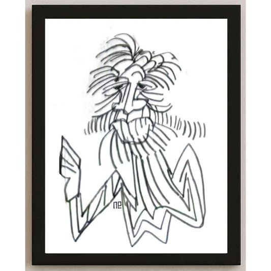 Nezih Danyal Tipler Kişiye Özel Sertifikalı Sınırlı Fine Art Karikatür Baskı NTP00395