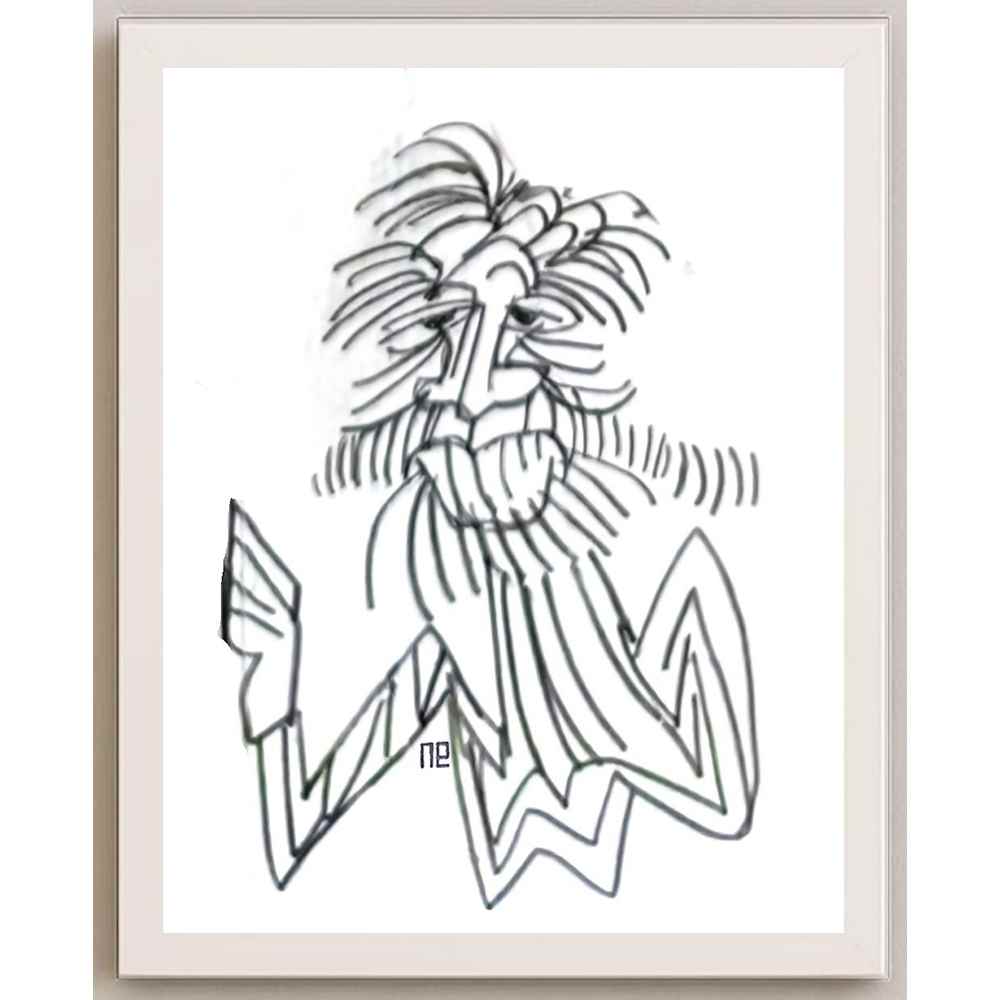 Nezih Danyal Tipler Kişiye Özel Sertifikalı Sınırlı Fine Art Karikatür Baskı NTP00395