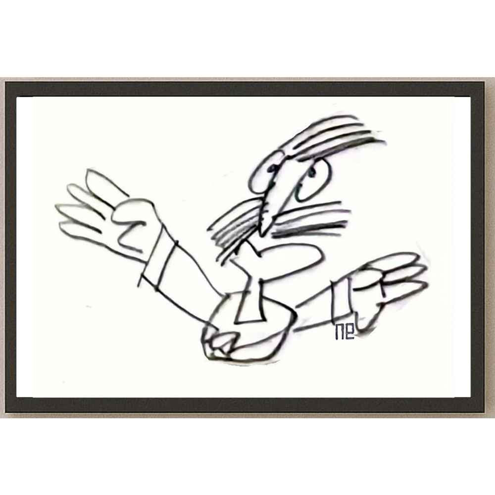Nezih Danyal Tipler Kişiye Özel Sertifikalı Sınırlı Fine Art Karikatür Baskı NTP00397