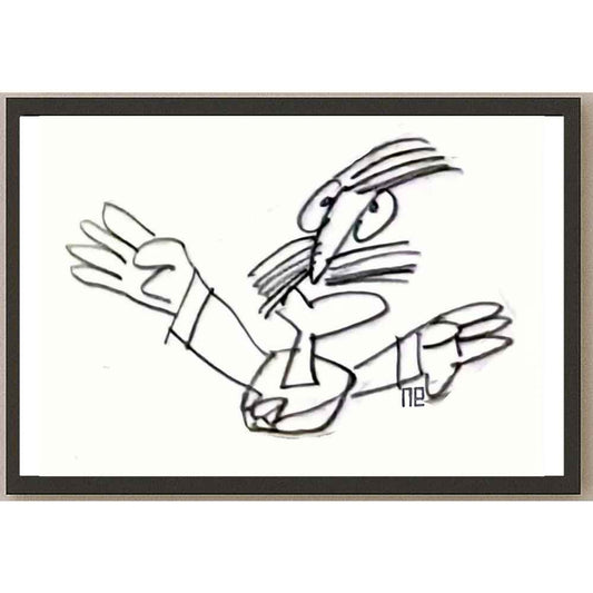 Nezih Danyal Tipler Kişiye Özel Sertifikalı Sınırlı Fine Art Karikatür Baskı NTP00397
