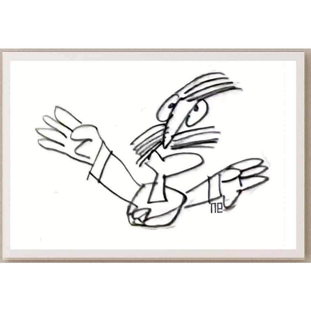 Nezih Danyal Tipler Kişiye Özel Sertifikalı Sınırlı Fine Art Karikatür Baskı NTP00397