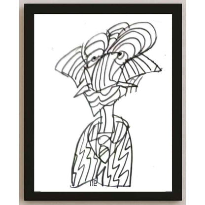 Nezih Danyal Tipler Kişiye Özel Sertifikalı Sınırlı Fine Art Karikatür Baskı NTP00398