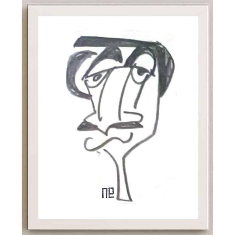 Nezih Danyal Tipler Kişiye Özel Sertifikalı Sınırlı Fine Art Karikatür Baskı NTP00400