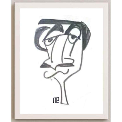 Nezih Danyal Tipler Kişiye Özel Sertifikalı Sınırlı Fine Art Karikatür Baskı NTP00400
