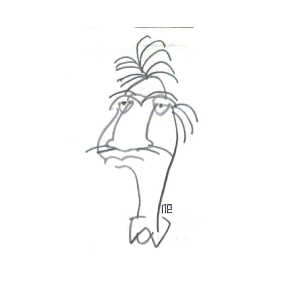 Nezih Danyal Tipler Kişiye Özel Sertifikalı Sınırlı Fine Art Karikatür Baskı NTP00403