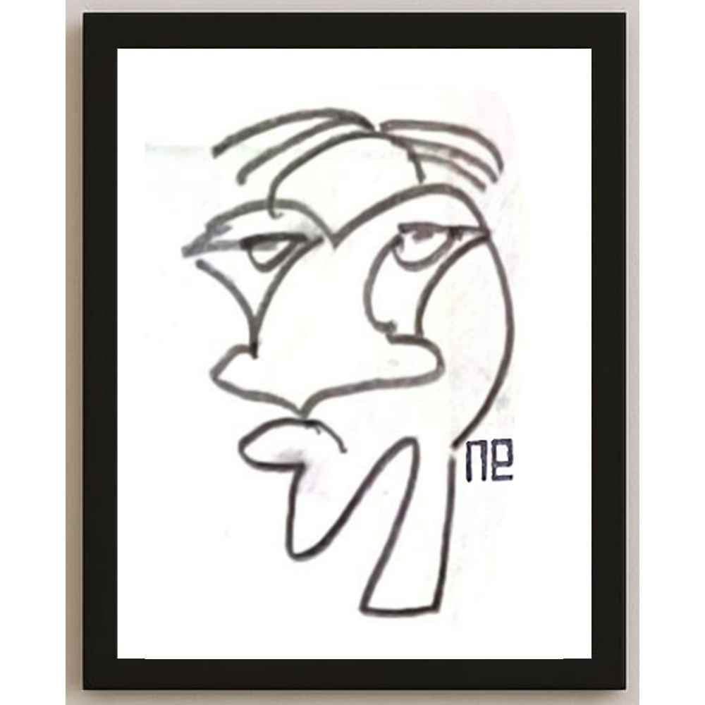 Nezih Danyal Tipler Kişiye Özel Sertifikalı Sınırlı Fine Art Karikatür Baskı NTP00407