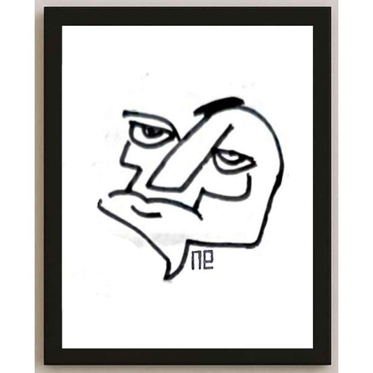 Nezih Danyal Tipler Kişiye Özel Sertifikalı Sınırlı Fine Art Karikatür Baskı NTP00413
