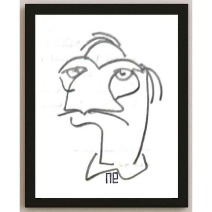 Nezih Danyal Tipler Kişiye Özel Sertifikalı Sınırlı Fine Art Karikatür Baskı NTP00414