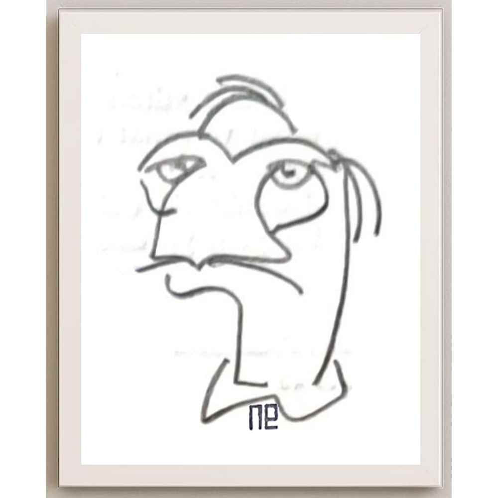 Nezih Danyal Tipler Kişiye Özel Sertifikalı Sınırlı Fine Art Karikatür Baskı NTP00414