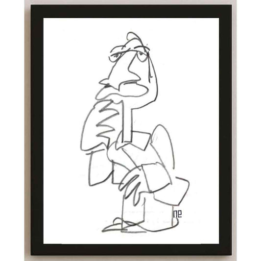 Nezih Danyal Tipler Kişiye Özel Sertifikalı Sınırlı Fine Art Karikatür Baskı NTP00416