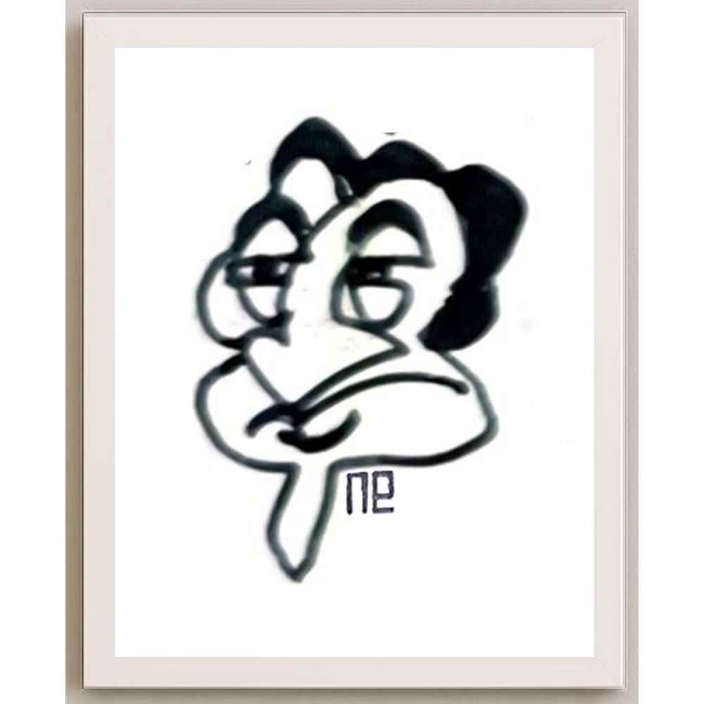 Nezih Danyal Tipler Kişiye Özel Sertifikalı Sınırlı Fine Art Karikatür Baskı NTP00419