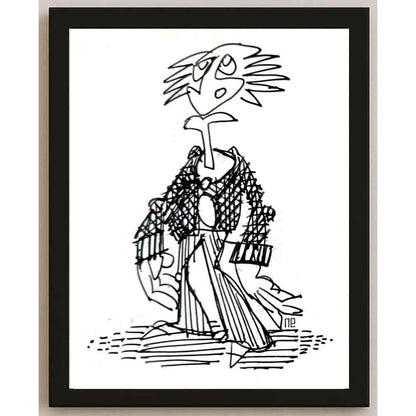 Nezih Danyal Tipler Kişiye Özel Sertifikalı Sınırlı Fine Art Karikatür Baskı NTP00420