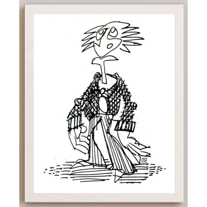 Nezih Danyal Tipler Kişiye Özel Sertifikalı Sınırlı Fine Art Karikatür Baskı NTP00420