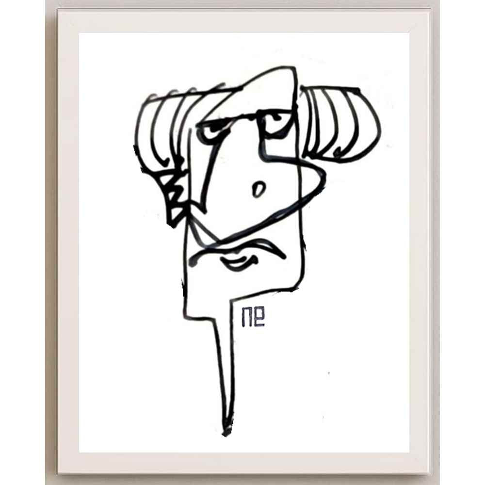Nezih Danyal Tipler Kişiye Özel Sertifikalı Sınırlı Fine Art Karikatür Baskı NTP00422