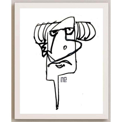 Nezih Danyal Tipler Kişiye Özel Sertifikalı Sınırlı Fine Art Karikatür Baskı NTP00422