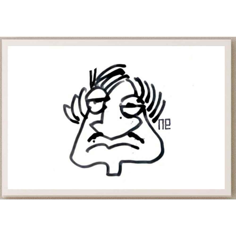 Nezih Danyal Tipler Kişiye Özel Sertifikalı Sınırlı Fine Art Karikatür Baskı NTP00424