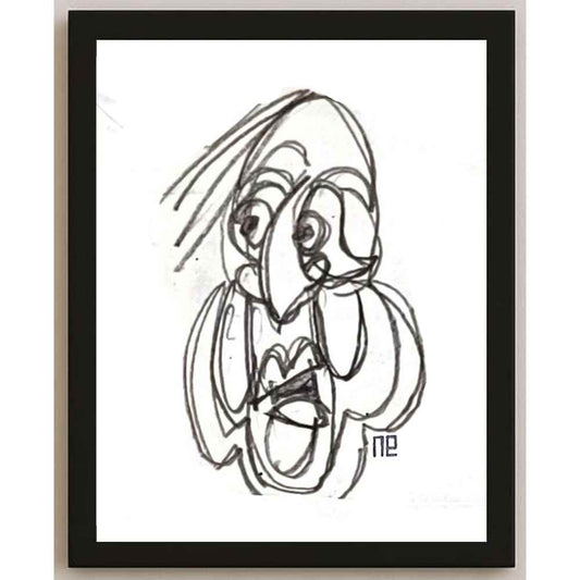 Nezih Danyal Tipler Kişiye Özel Sertifikalı Sınırlı Fine Art Karikatür Baskı NTP00425