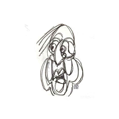 Nezih Danyal Tipler Kişiye Özel Sertifikalı Sınırlı Fine Art Karikatür Baskı NTP00425