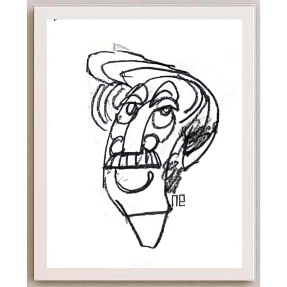 Nezih Danyal Tipler Kişiye Özel Sertifikalı Sınırlı Fine Art Karikatür Baskı NTP00426