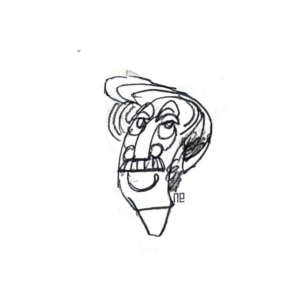 Nezih Danyal Tipler Kişiye Özel Sertifikalı Sınırlı Fine Art Karikatür Baskı NTP00426