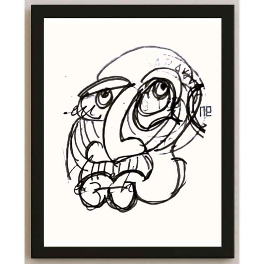 Nezih Danyal Tipler Kişiye Özel Sertifikalı Sınırlı Fine Art Karikatür Baskı NTP00427