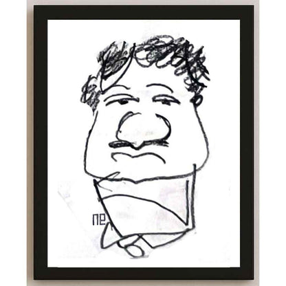 Nezih Danyal Tipler Kişiye Özel Sertifikalı Sınırlı Fine Art Karikatür Baskı NTP00429