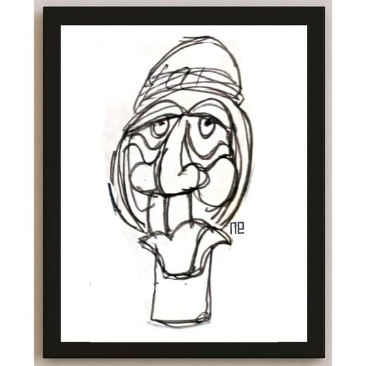 Nezih Danyal Tipler Kişiye Özel Sertifikalı Sınırlı Fine Art Karikatür Baskı NTP00431