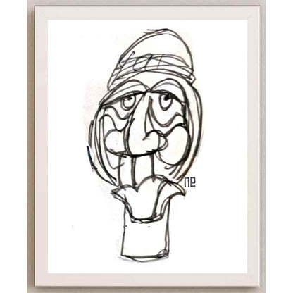 Nezih Danyal Tipler Kişiye Özel Sertifikalı Sınırlı Fine Art Karikatür Baskı NTP00431