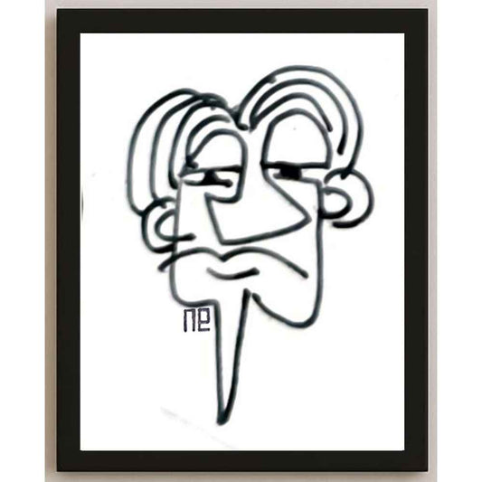 Nezih Danyal Tipler Kişiye Özel Sertifikalı Sınırlı Fine Art Karikatür Baskı NTP00433
