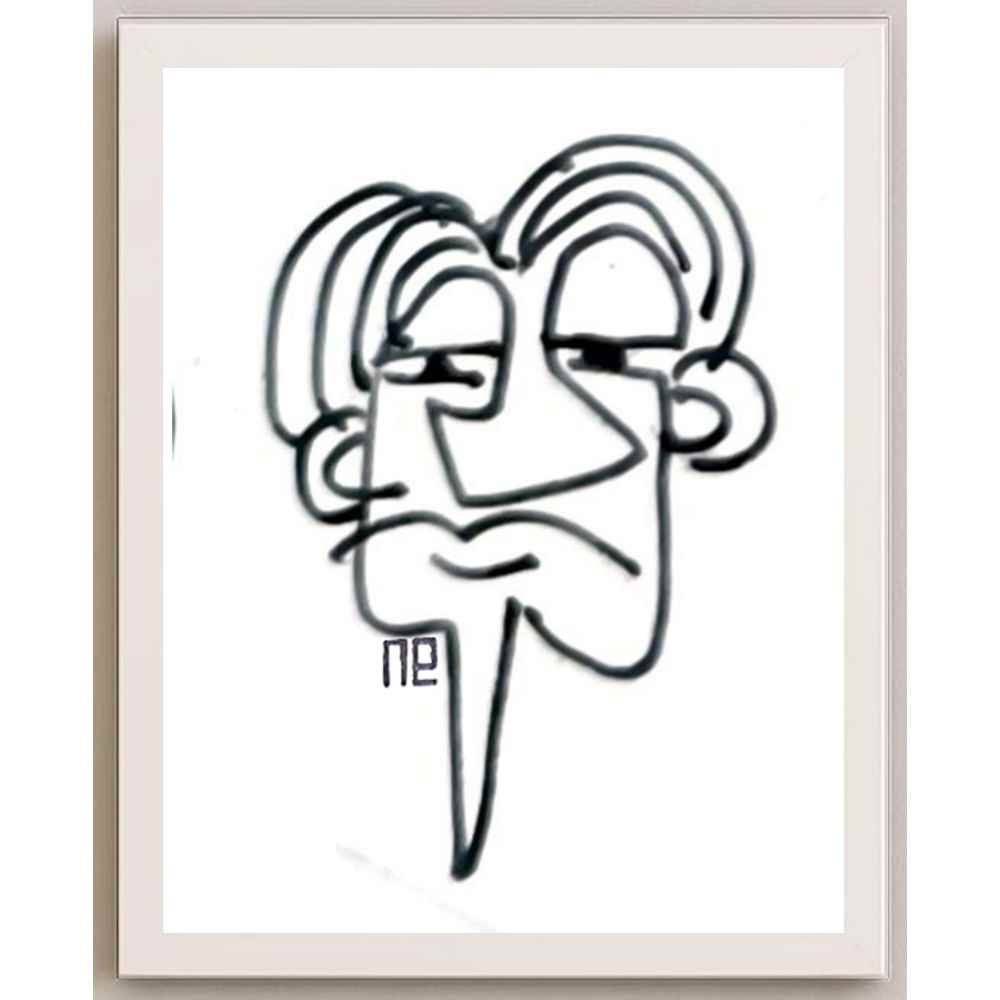 Nezih Danyal Tipler Kişiye Özel Sertifikalı Sınırlı Fine Art Karikatür Baskı NTP00433