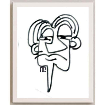 Nezih Danyal Tipler Kişiye Özel Sertifikalı Sınırlı Fine Art Karikatür Baskı NTP00433