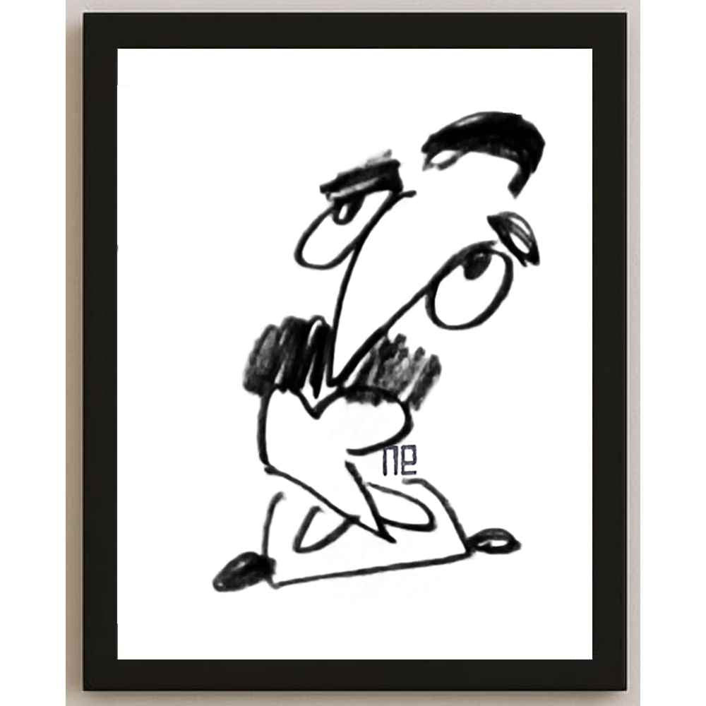 Nezih Danyal Tipler Kişiye Özel Sertifikalı Sınırlı Fine Art Karikatür Baskı NTP00443