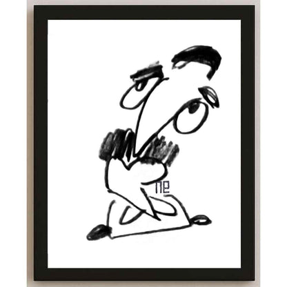 Nezih Danyal Tipler Kişiye Özel Sertifikalı Sınırlı Fine Art Karikatür Baskı NTP00443