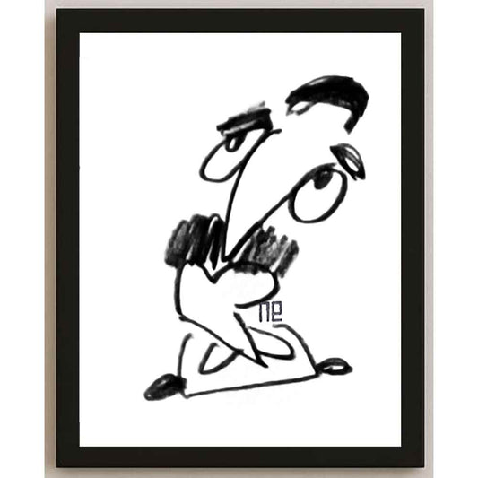 Nezih Danyal Tipler Kişiye Özel Sertifikalı Sınırlı Fine Art Karikatür Baskı NTP00443