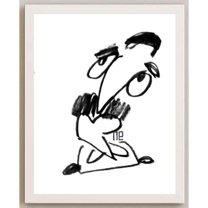 Nezih Danyal Tipler Kişiye Özel Sertifikalı Sınırlı Fine Art Karikatür Baskı NTP00443