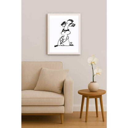 Nezih Danyal Tipler Kişiye Özel Sertifikalı Sınırlı Fine Art Karikatür Baskı NTP00444