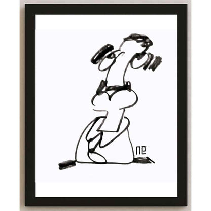 Nezih Danyal Tipler Kişiye Özel Sertifikalı Sınırlı Fine Art Karikatür Baskı NTP00444