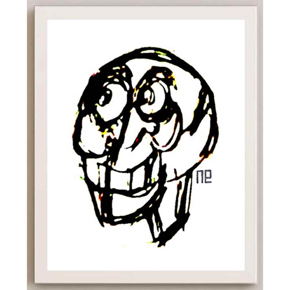 Nezih Danyal Tipler Kişiye Özel Sertifikalı Sınırlı Fine Art Karikatür Baskı NTP00450